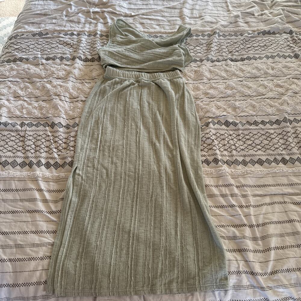 NEW NWT Free People Beach Light Green Aloha Set small - Picture 2 of 8
